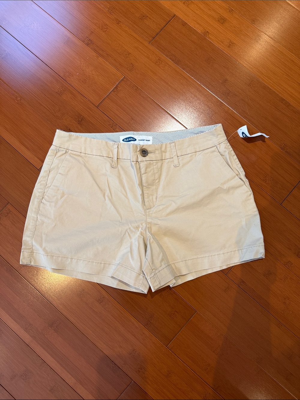 Khaki Cotton Chino Shorts - Neutral Beige